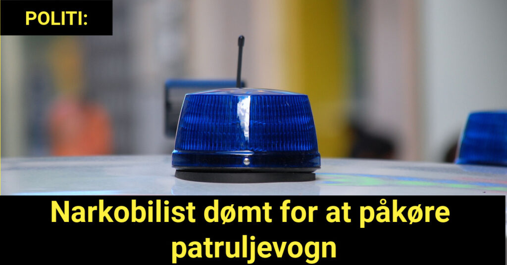 Narkobilist dømt for at påkøre patruljevogn