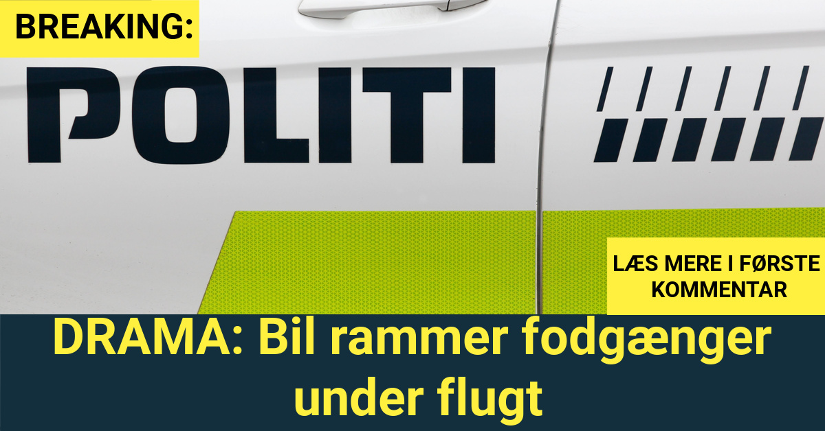 DRAMA: Bil rammer fodgænger under flugt