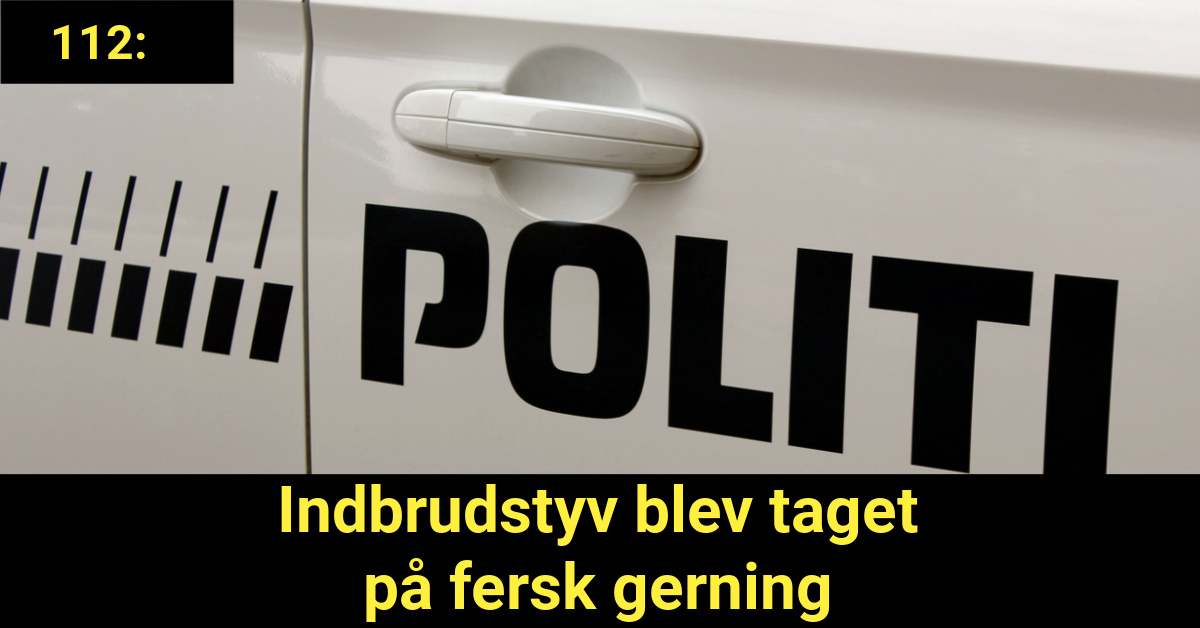 Indbrudstyv blev taget på fersk gerning