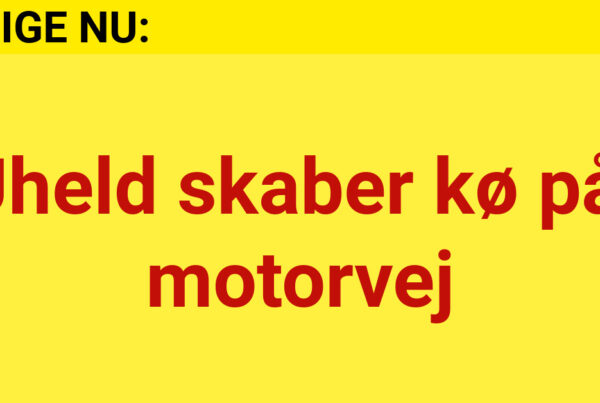 LIGE NU: Uheld skaber kø på motorvej