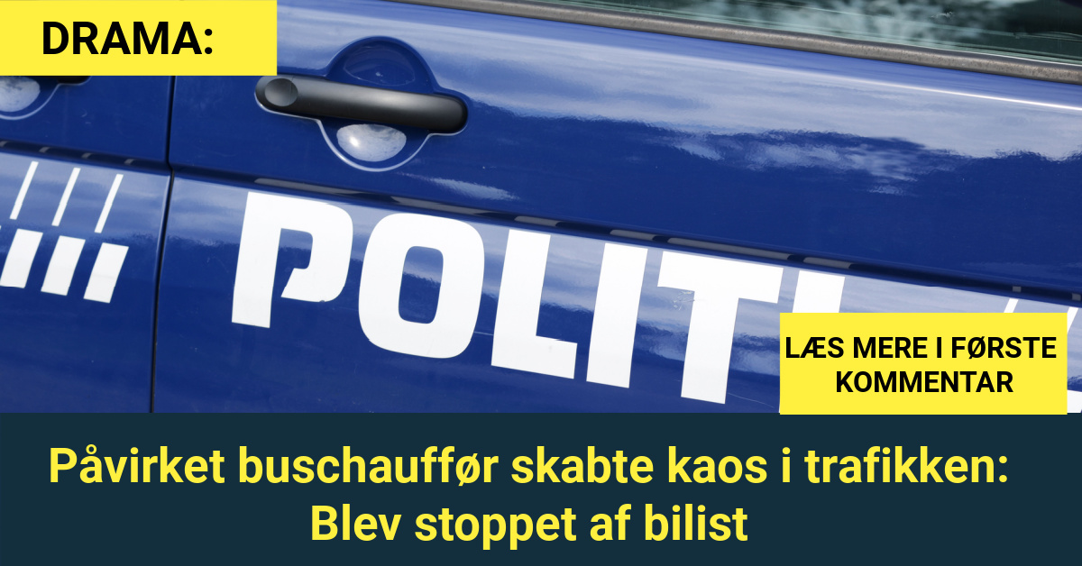 Påvirket buschauffør skabte kaos i trafikken: Blev stoppet af bilist