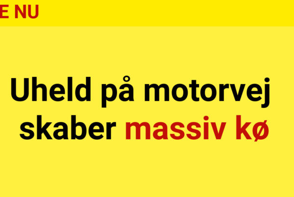 LIGE NU: Uheld på motorvej skaber massiv kø