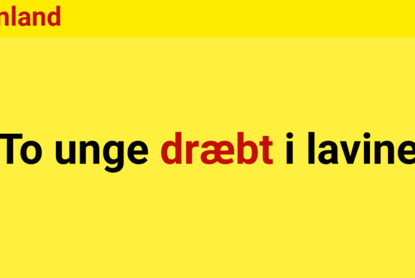 To unge dræbt i lavine