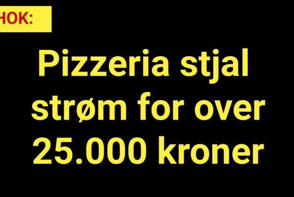 CHOK: Pizzeria stjal strøm for over 25.000 kroner
