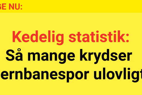 Kedelig statistik: Så mange krydser jernbanespor ulovligtKedelig statistik: Så mange krydser jernbanespor ulovligt