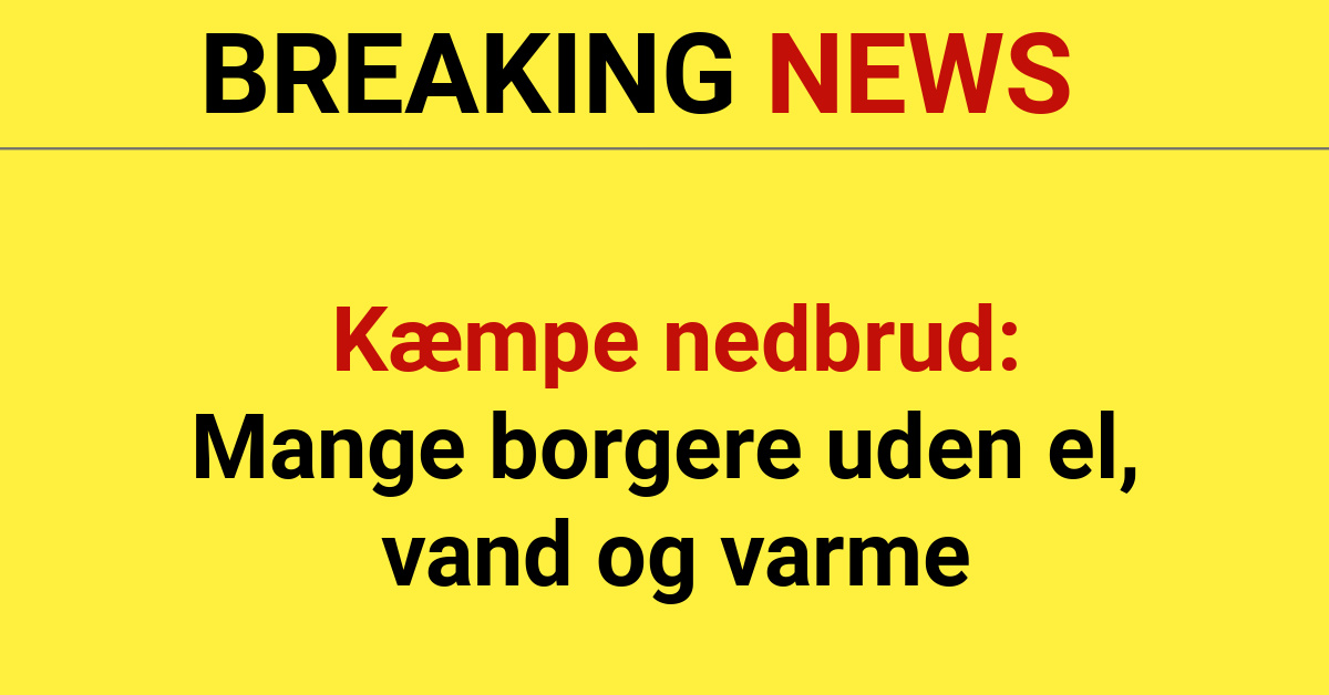 Kæmpe nedbrud: Mange borgere uden el, vand og varme