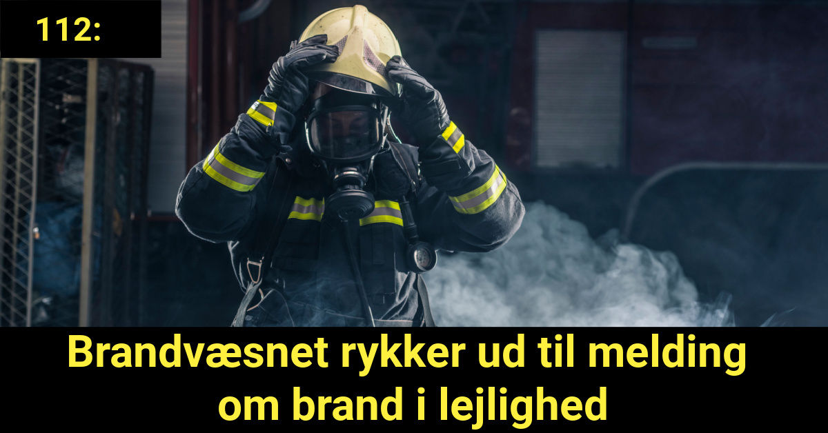 Brandvæsnet rykker ud til melding om brand i lejlighed