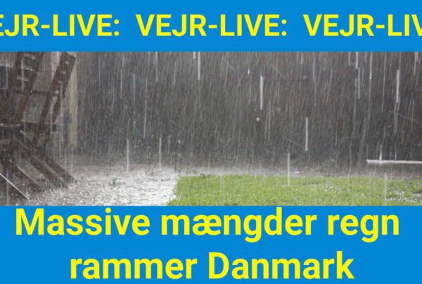 Vejr-LIVE: Massive mængder regn rammer Danmark