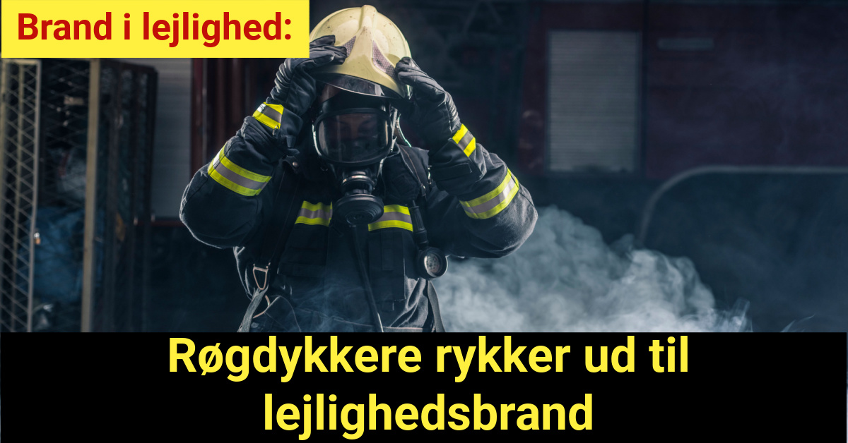 Brand i lejlighed: Røgdykkere rykker ud til lejlighedsbrand