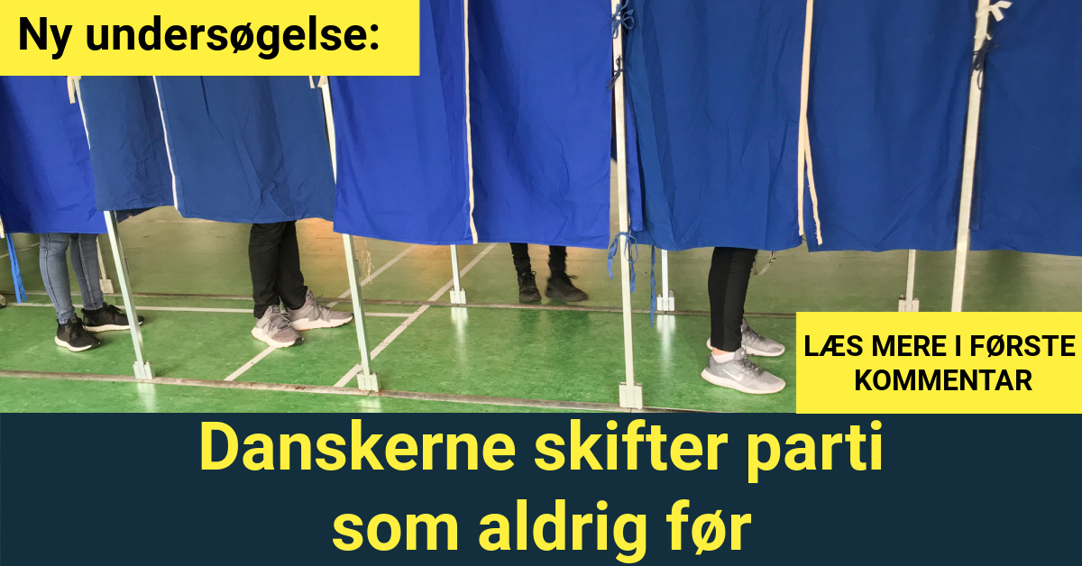 Ny undersøgelse: Danskerne skifter parti som aldrig førNy undersøgelse: Danskerne skifter parti som aldrig før