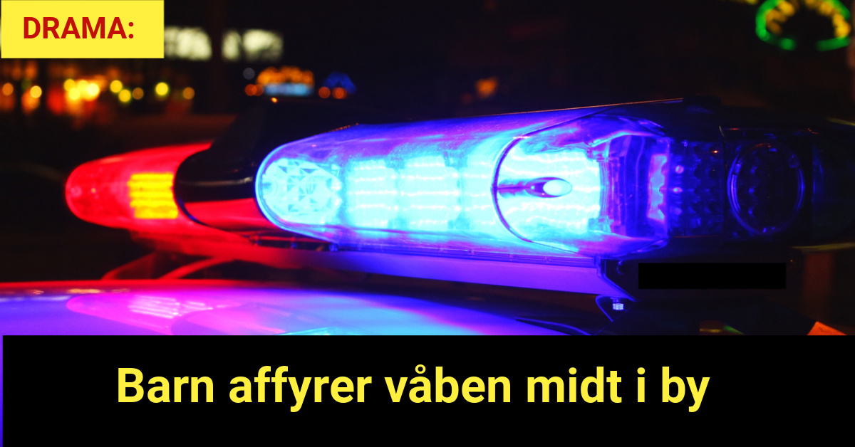 DRAMA: Barn affyrer våben midt i by