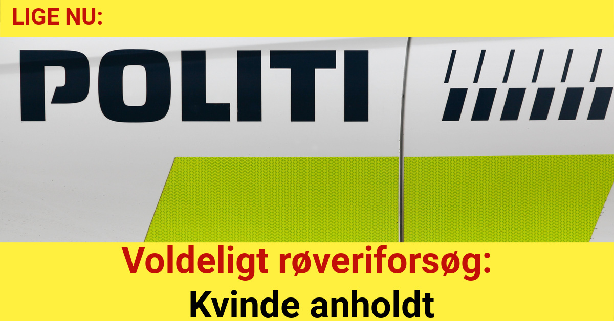 Voldeligt røveriforsøg: Kvinde anholdt