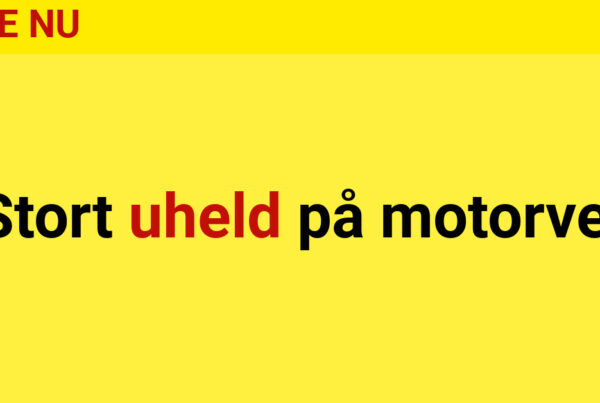 LIGE NU: Stort uheld på motorvej