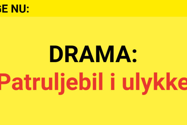 DRAMA: Patruljebil i ulykke