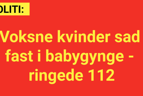 Voksne kvinder sad fast i babygynge - ringede 112