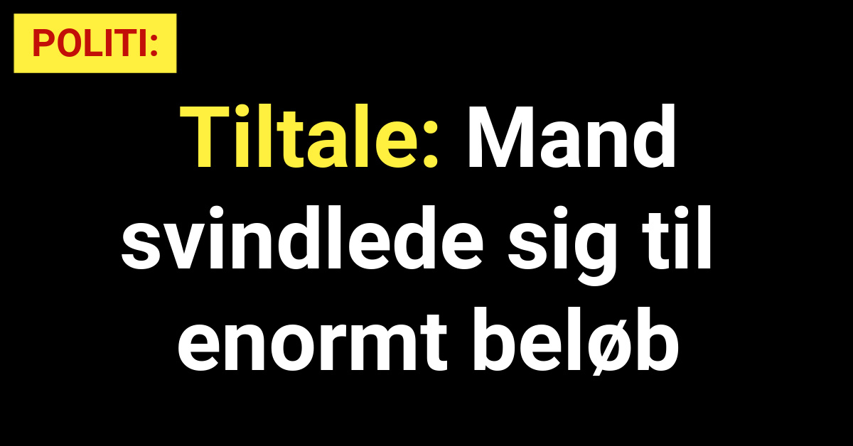 Tiltale: Mand svindlede sig til enormt beløb