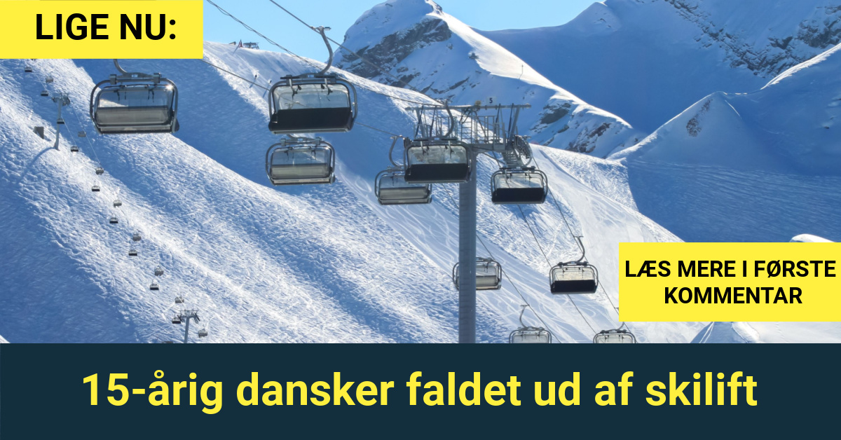 LIGE NU: 15-årig dansker faldet ud af skilift