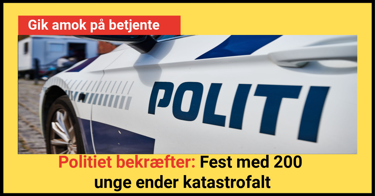 Politiet bekræfter: Fest med 200 unge ender katastrofalt - Gik amok på betjente