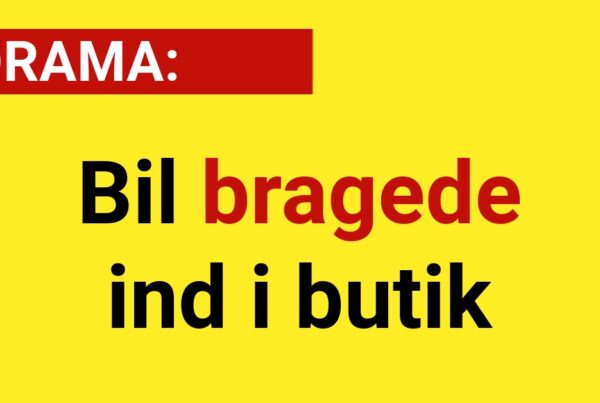 DRAMA: Bil bragede ind i butik