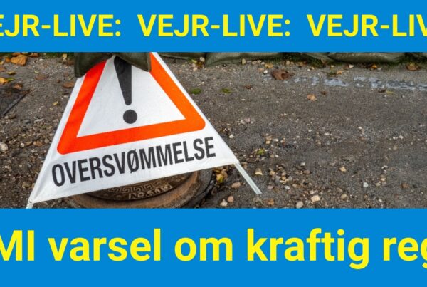 DMI varsel om kraftig regn