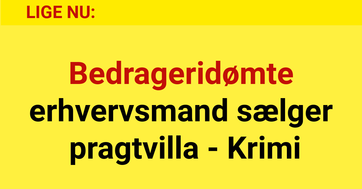 bedrageridømte erhvervsmand sælger pragtvilla - Krimi