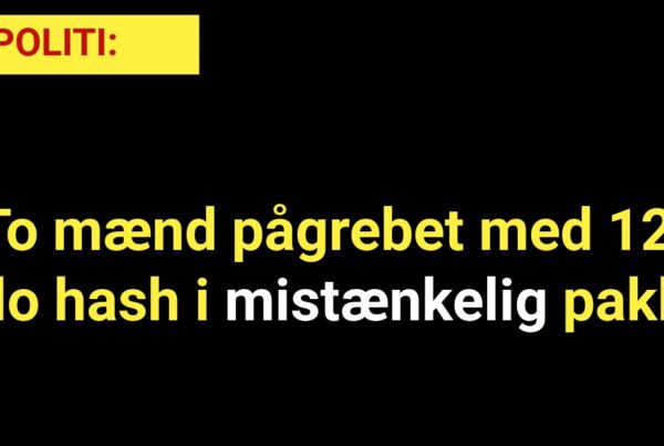 Narkotikasigtede mænd pågrebet med 12 kilo hash i mistænkelig pakke