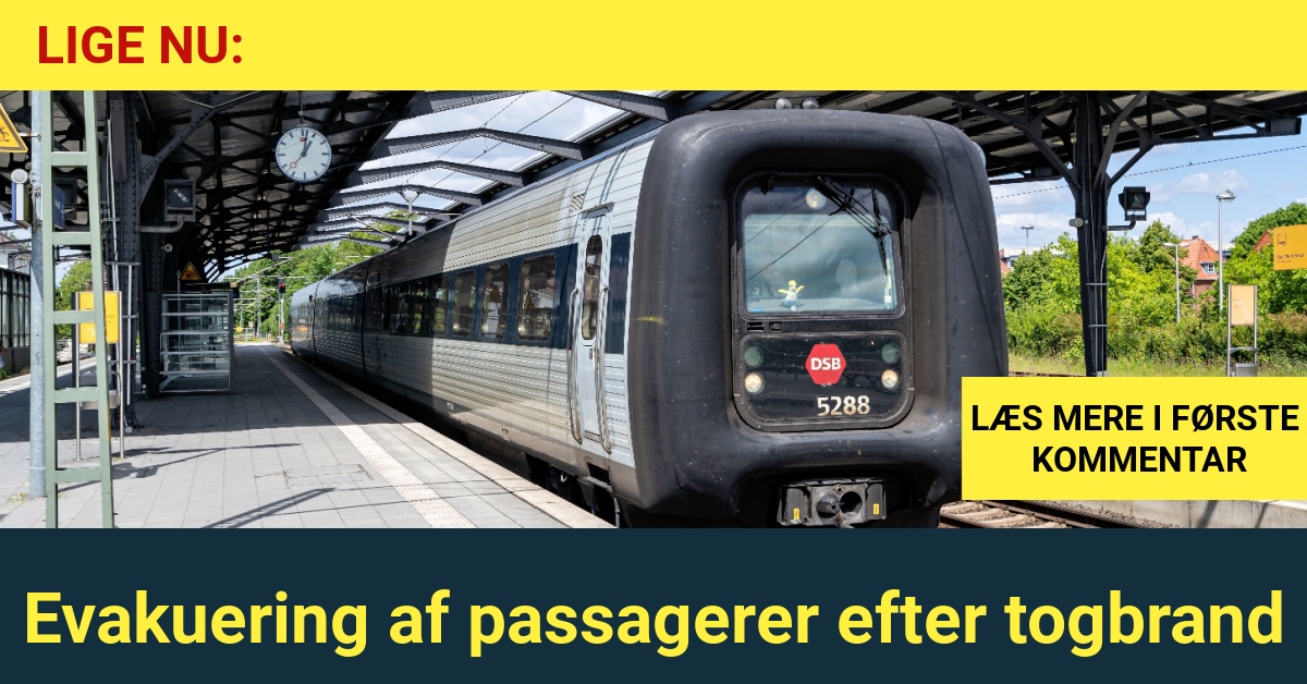 LIGE NU: Evakuering af passagerer efter togbrand