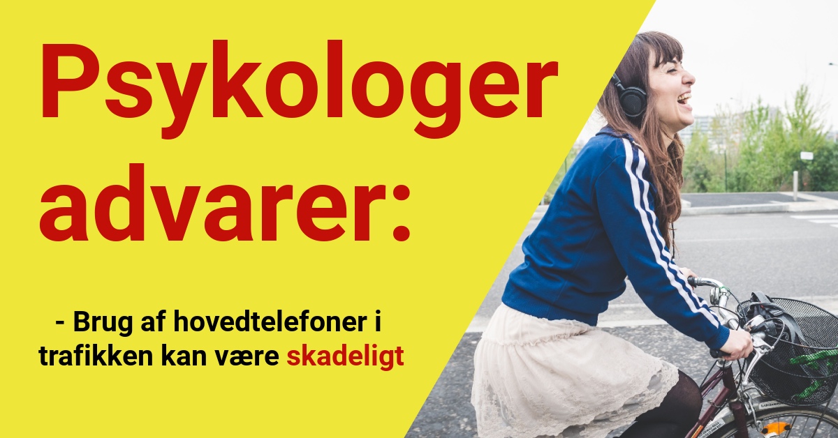 Psykologer advarer: Brug af hovedtelefoner i trafikken kan have skadelige konsekvenser🤔🎧🎶