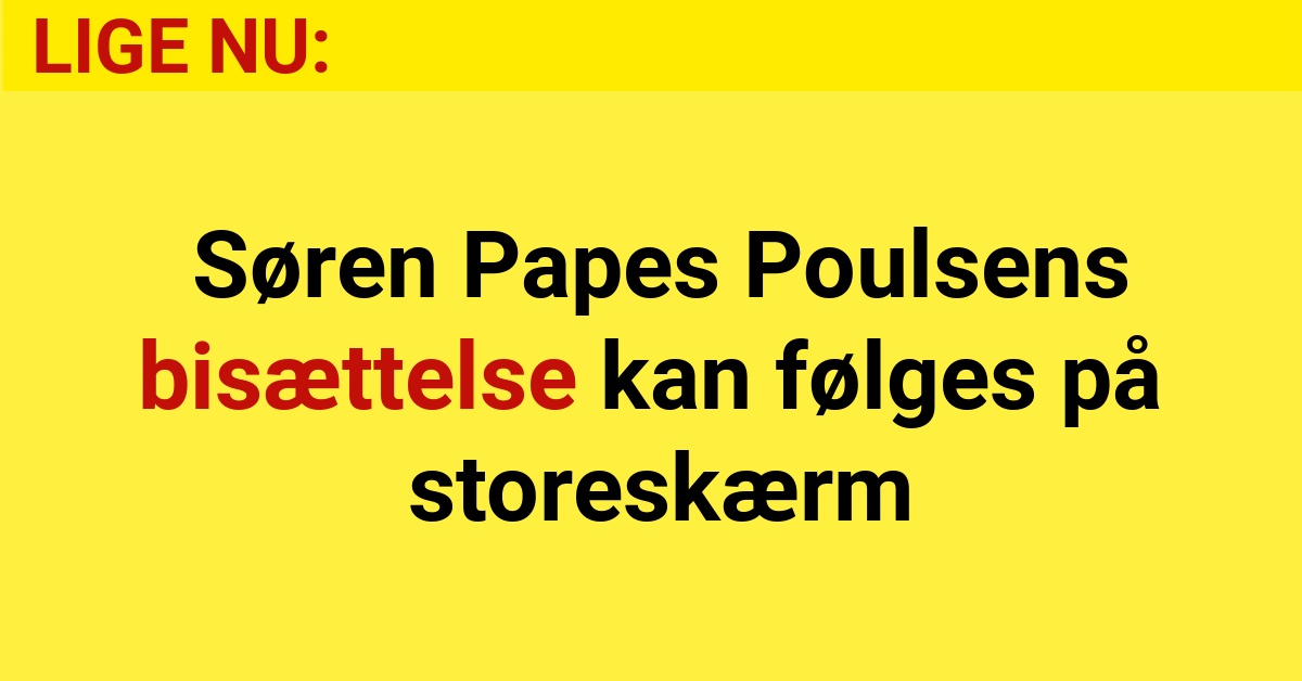 LIGE NU: Søren Papes Poulsens bisættelse kan følges på storeskærm