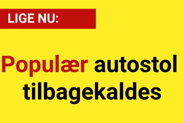 LIGE NU: Populær autostol tilbagekaldes