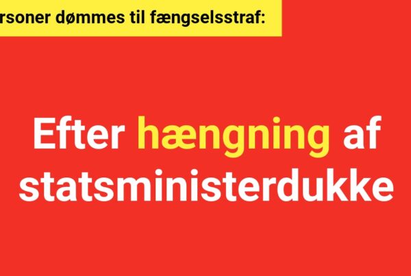 Tre personer dømmes til fængselsstraf for hængning af statsministerdukke