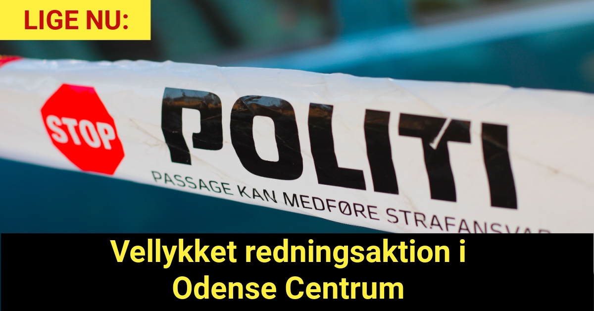 LIGE NU: Vellykket redningsaktion i Odense Centrum - krimi