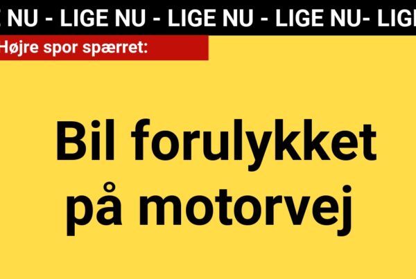 LIGE NU: Bil forulykket på motorvej - Højre spor spærret