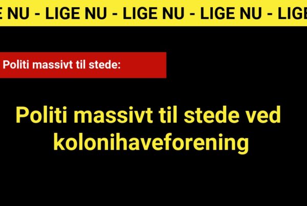 LIGE NU: Politi massivt til stede ved kolonihaveforening