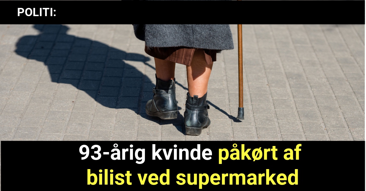 93-årig kvinde påkørt af bilist ved supermarked