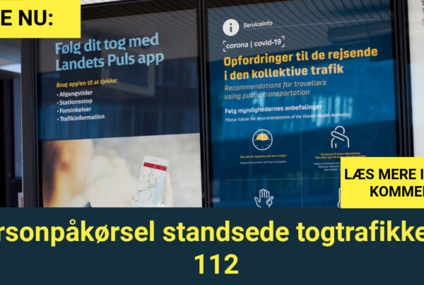 Personpåkørsel standsede togtrafikken - 112