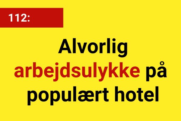 Alvorlig arbejdsulykke på populært hotel - 112