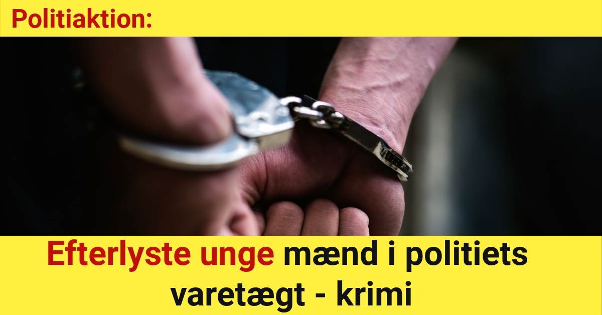 Politiaktion: Efterlyste unge mænd i politiets varetægt - krimi