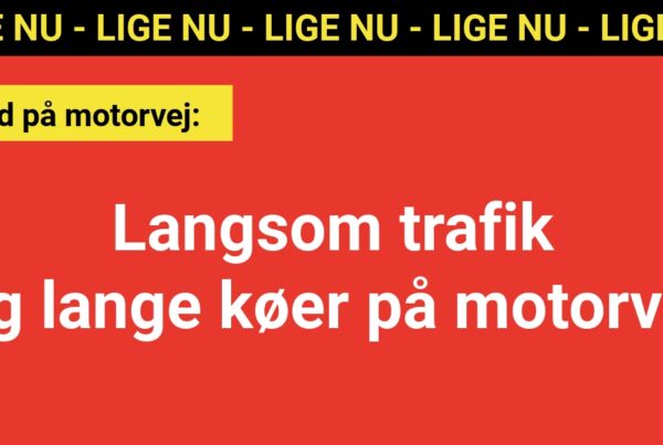 Langsom trafik og lange køer på motorvej efter uheld