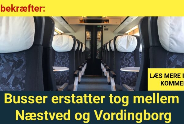 DSB bekræfter: Busser erstatter tog mellem Næstved og Vordingborg