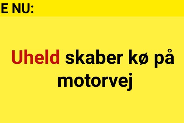 LIGE NU: Uheld skaber kø på motorvej