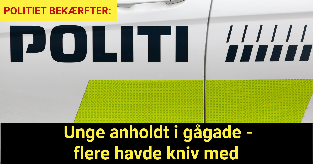 Politiet bekræfter: Unge anholdt i gågade - flere havde kniv med