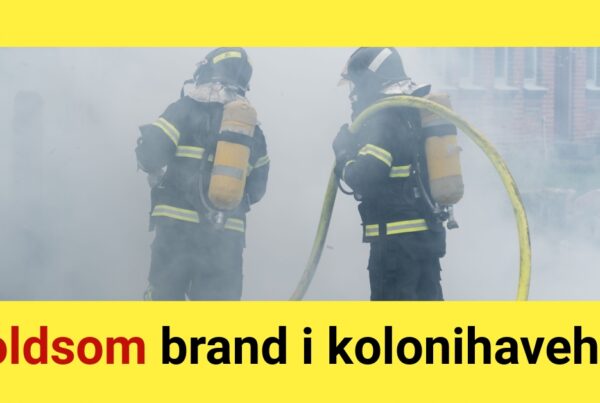 Voldsom brand i kolonihavehus - 112