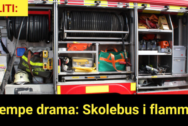 Kæmpe drama: Skolebus i flammer