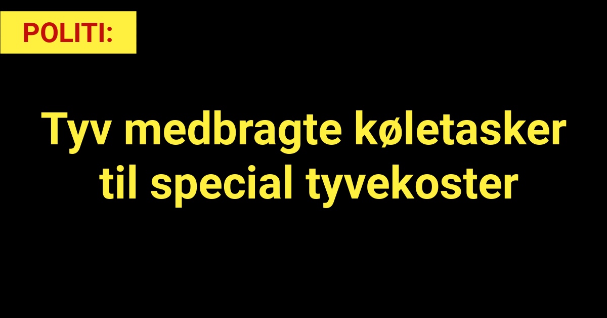 Tyv medbragte køletasker til special tyvekoster - 112