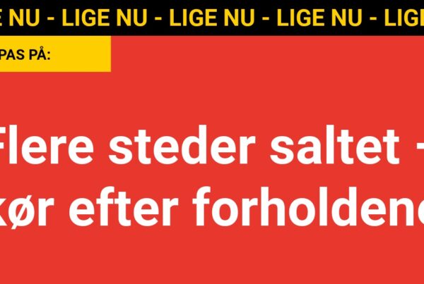 LIGE NU: Flere steder saltet – kør efter forholdene