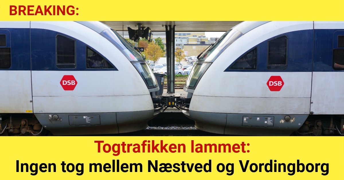 Togtrafikken lammet: Ingen tog mellem Næstved og Vordingborg