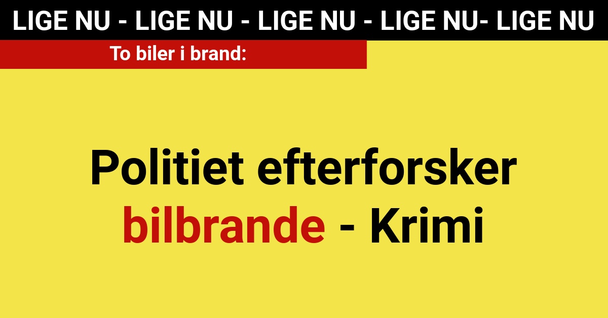 Politiet efterforsker bilbrande - Krimi