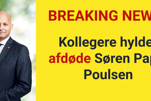 Kollegere hylder afdøde Søren Pape Poulsen