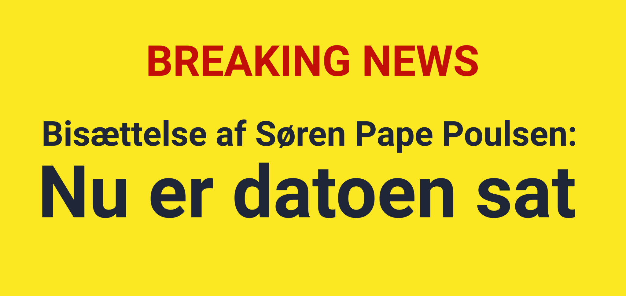 Datoen for den afdøde Søren Pape Poulsens bisættelse er blevet fastlagt.